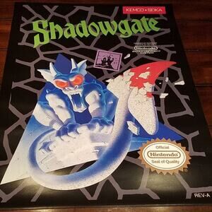 Poster - Shadowgate NES Cover Art (NEW) - Kemco Seika - Nintendo
